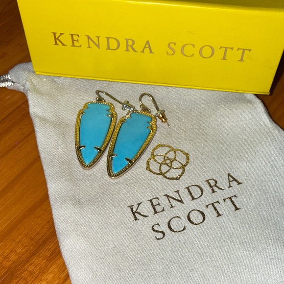 Kendra Scott Jewelry - Kendra Scott Turquoise and Gold Drop Earrings